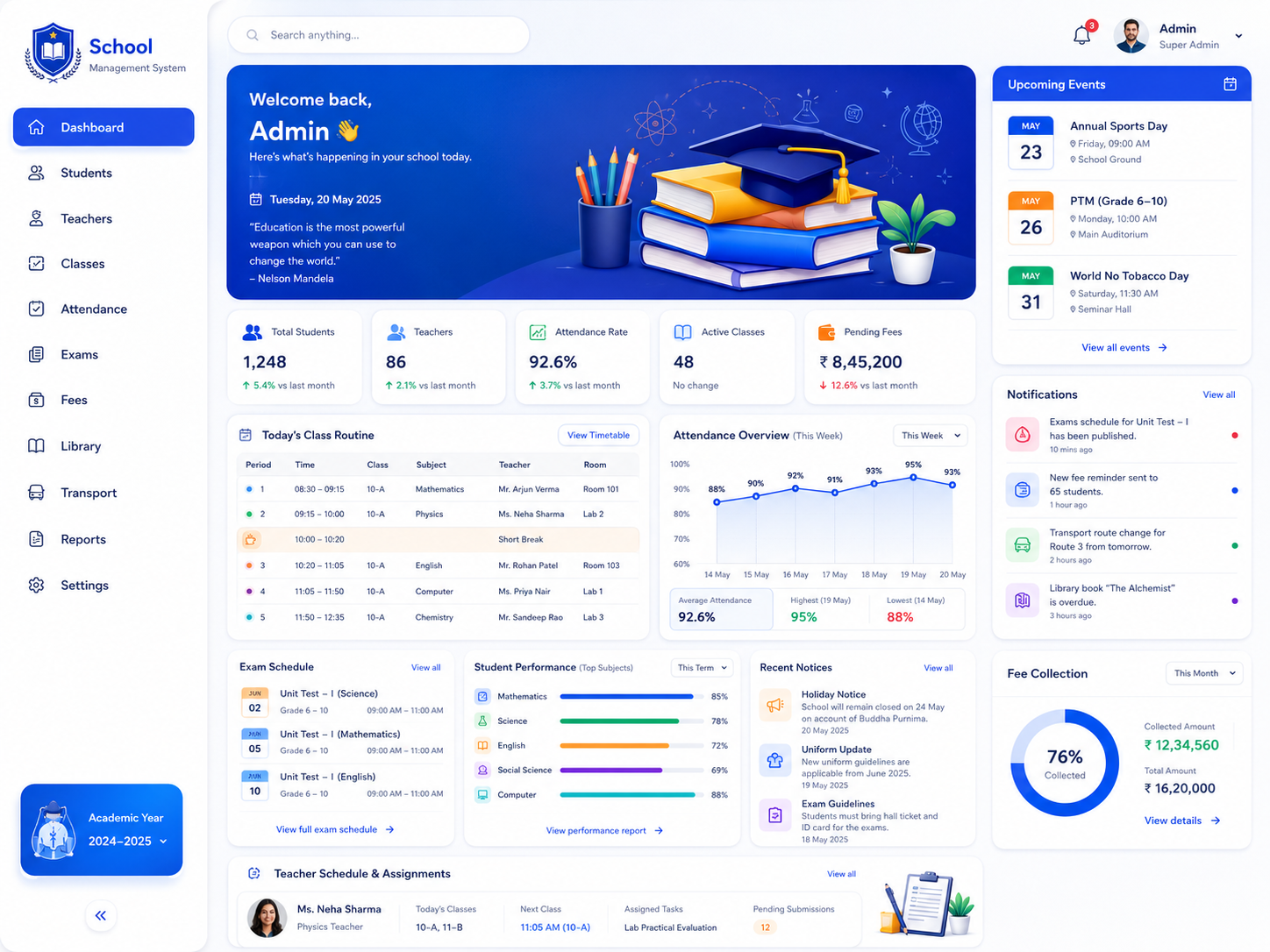 Students in an academic setting for school management software